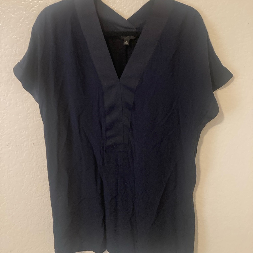 Banana Republic Navy V-Neck Blouse